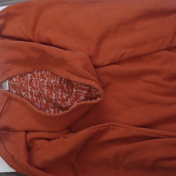 adidas rare burnt orange hoody has signature pattern of founder slouchy mensM - Picture 2 of 10